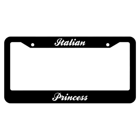 Italian Princess License Plate Frame