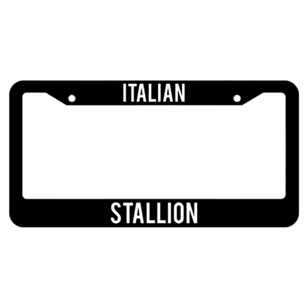 Italian Stallion License Plate Frame