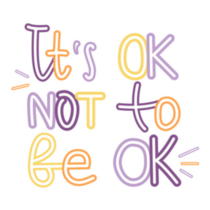 It's Okay to Not Be Okay Typography Sticker