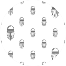 Jellyfish Icon Pattern Sticker