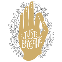 Just Breathe Hand Illustration Sticker