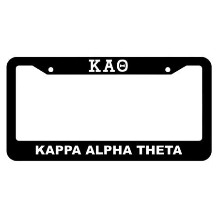 Kappa Alpha Theta License Plate Frame