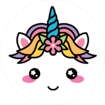 Kawaii Cute Unicorn Face Sticker