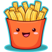 Kawaii French Fries Sticker