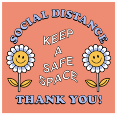 Keep a Safe Space Flower Sticker