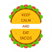 Keep Calm and Eat Tacos Sticker