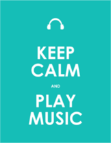 Keep Calm And Play Music Sticker