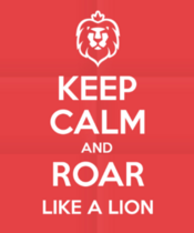 Keep Calm And Roar Like A Lion Sticker