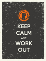 Keep Calm And Work Out Sticker