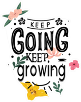 Keep Going Keep Growing Flowers Sticker