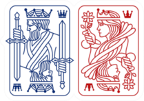 King And Queen Playing Card Illustrations Sticker