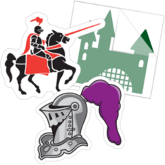 Knight and Castle Stickers