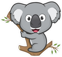 Koala On A Tree Sticker