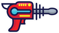 Laser Gun Toy Sticker