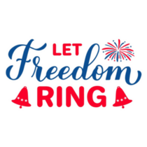 Let Freedom Ring Fourth Of July Lettering Sticker