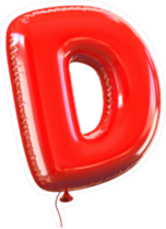 Letter D Balloon Font Sticker