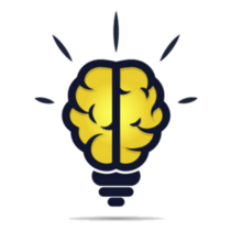 Light Bulb Brain Icon Sticker