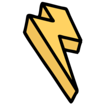 Lighting Bolt Traditional Tattoo Sticker