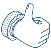 Like, Thumb Up Isometric Icon Sticker