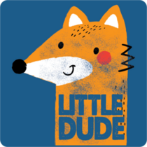 Little Dude Distressed Fox Sticker