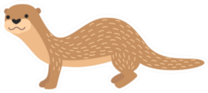 Little Otter Cartoon Sticker