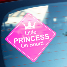 Little Princes On Board Static Cling Sticker