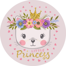 Little Princess Cat With Crown Sticker