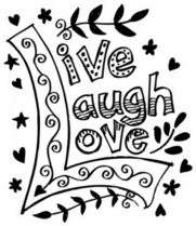 Live Laugh Love Hand Lettered Sticker