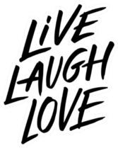 Live, Laugh, Love Handwritten Modern Lettering Sticker