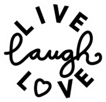 Live, Laugh, Love Two Font Sticker