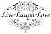 Live Laugh & Love With Swirls Sticker