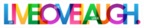 Live Love Laugh Colorful Typography Banner Sticker