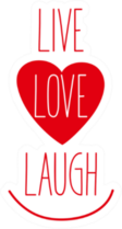 Live, Love, Laugh Heart Sticker