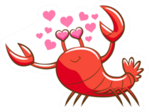 Lobster In Love Sticker