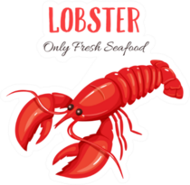 Lobster Seafood Illustration Sticker