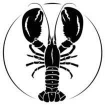 Lobster Silhouette Icon Sticker