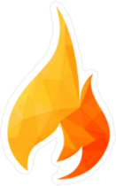 Low Poly Flames Sticker