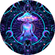 Magic Mushrooms Psychedelic Concept Meditation Sticker