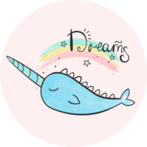 Magic Narwhal Dreams Sticker