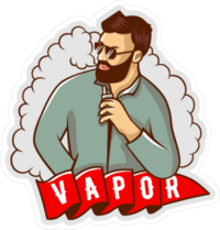 Man With Vape Cloud Sticker