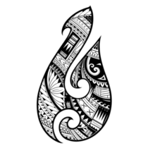 Maori Ethnic Style Fish Hook Tattoo Sticker