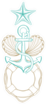 Marine Art Anchor Design Sticker