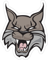 Menacing Bobcat Mascot Sticker