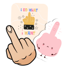 Middle Finger Stickers