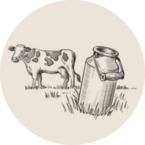 Milk Cans With Grass Country Style Sticker