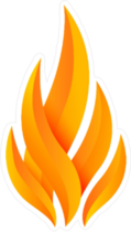 Modern Flame Fire Logo Sticker