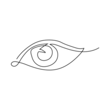 Modern One Line Art Of Eye Sticker