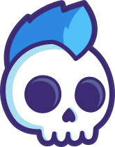 Mohawk Skull Sticker