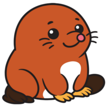 Mole Cartoon Sticker