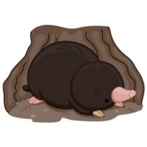 Mole In Ground Sticker